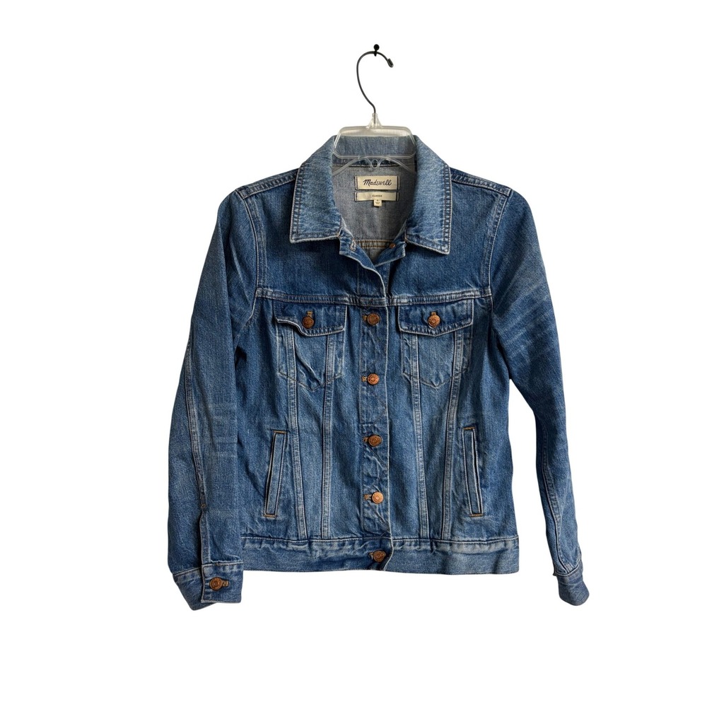 Madewell Jean Jacket Classic Fit Medium Wash Blue Denim Trucker‎ Womens Medium